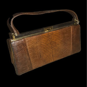 ESCORT 1950'S EXOTIC ALLIGATOR HANDBAG